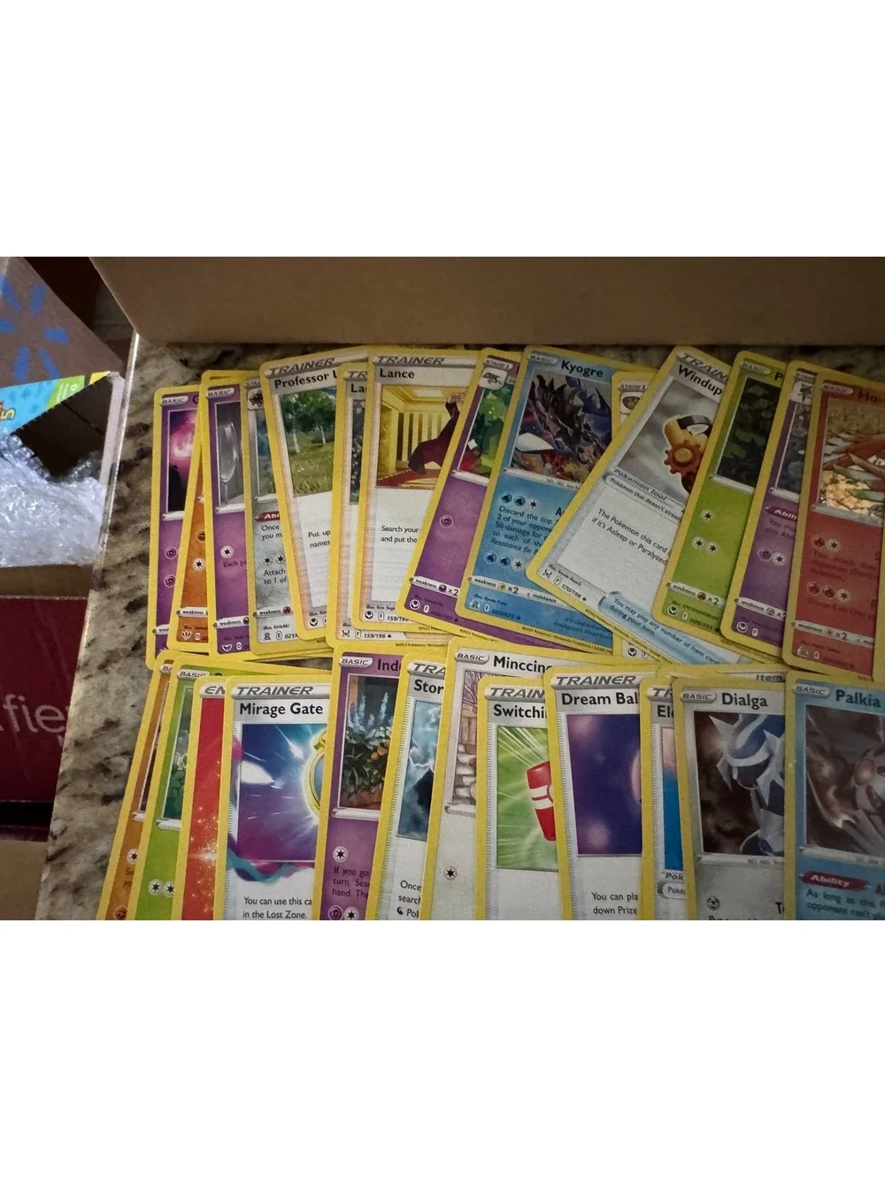 Lot of 40+ pokemon cards storage unit find